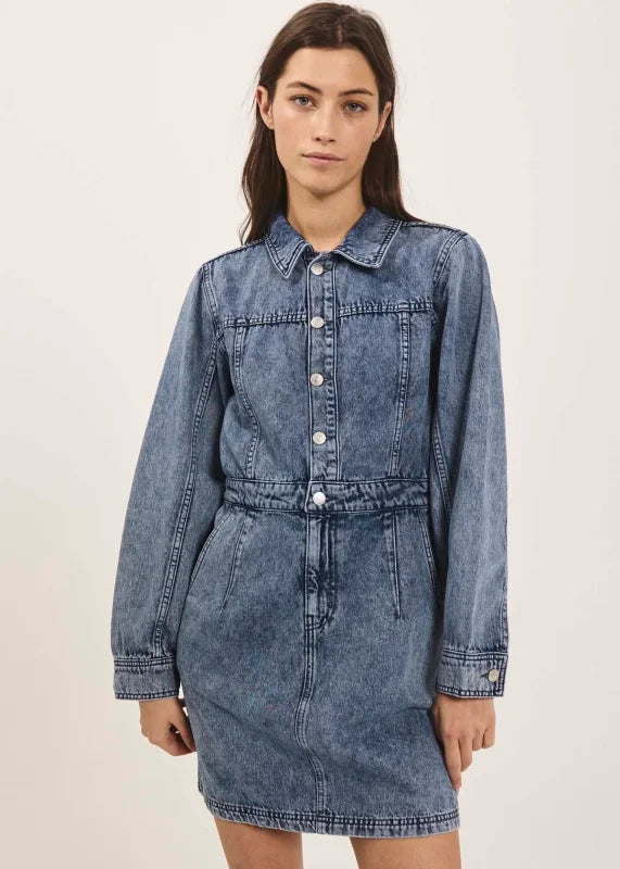 Cara denim dress light blue - Jurken