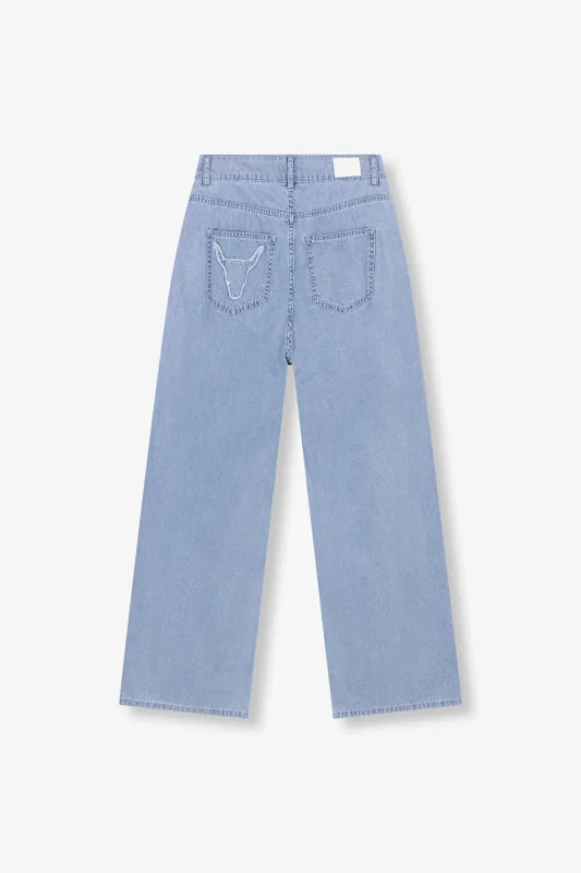 Chambray denim pants - Alix The Label Broeken