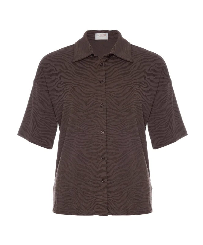 Indy blouse zebra brown - The Lola Club Blouses