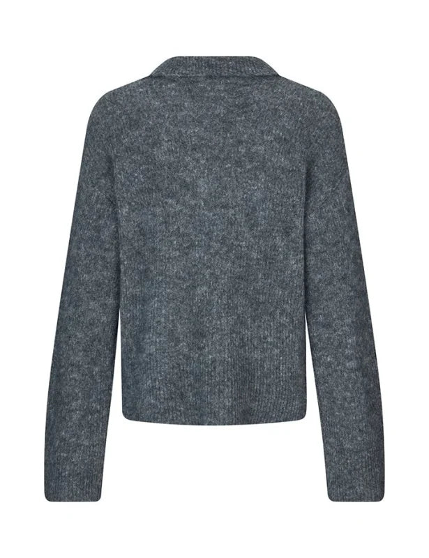 Ubika-M knit charcoal - Truien / Vesten