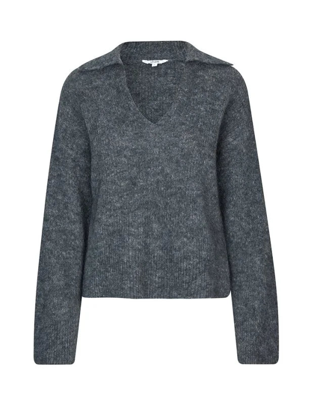 Ubika-M knit charcoal - Truien / Vesten