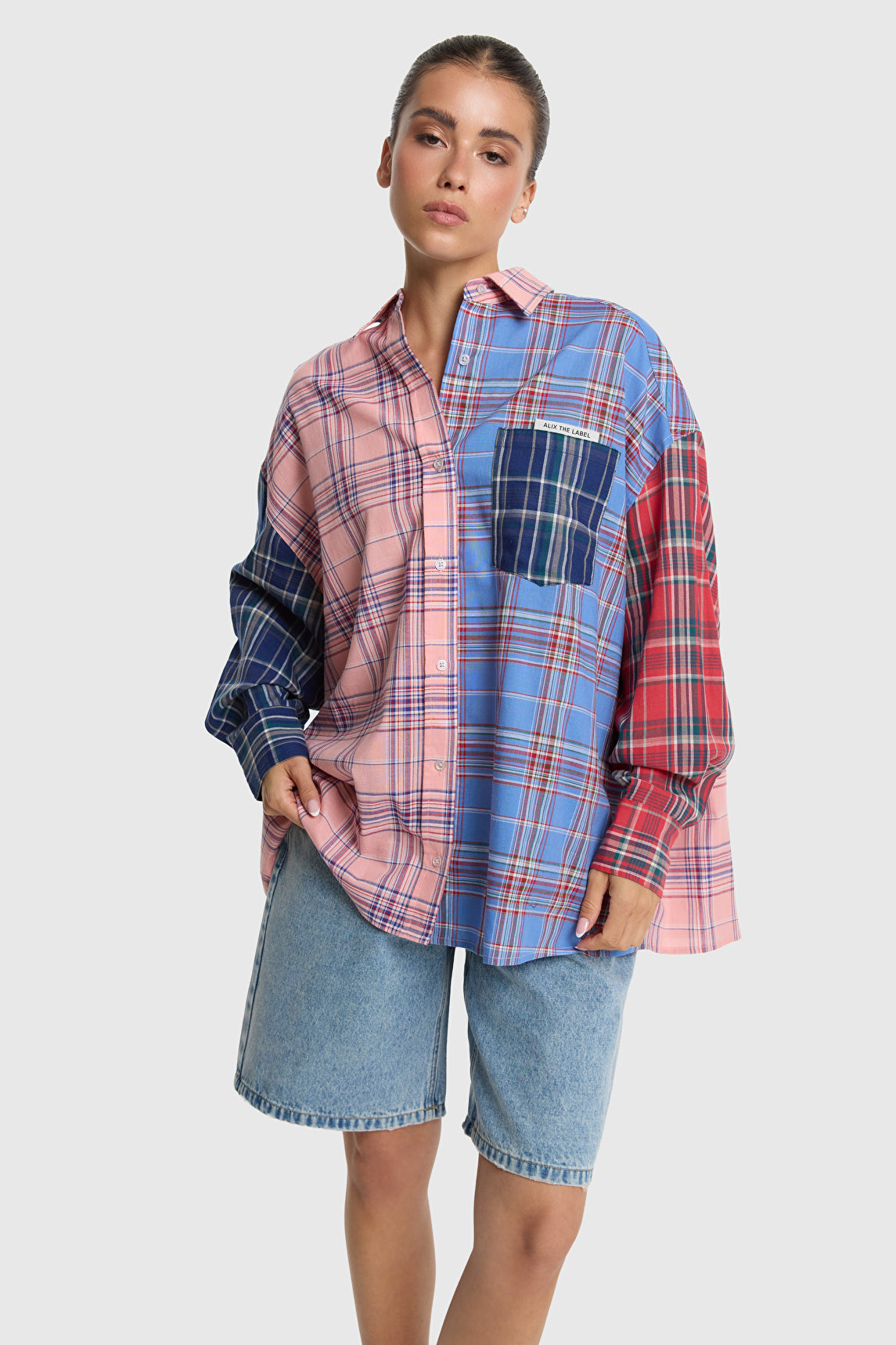 Check mix blouse - Alix The Label