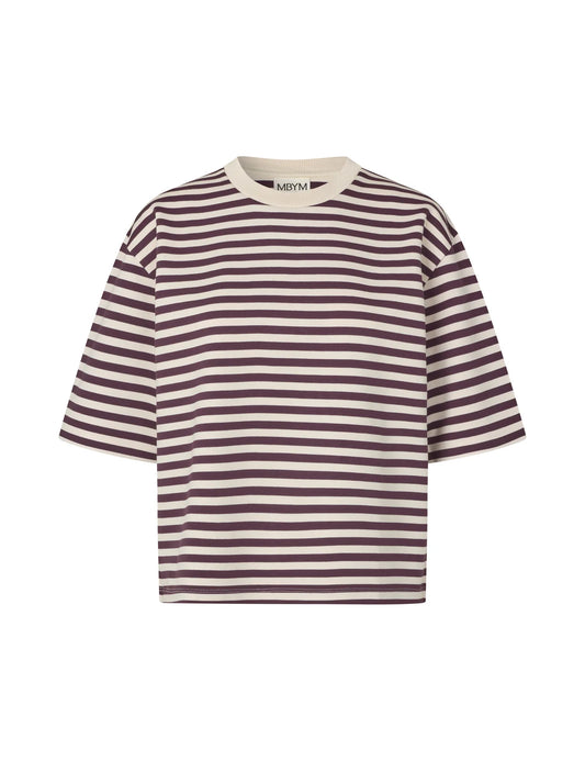 Emrys-m t-shirt purple sugar stripe - MbyM