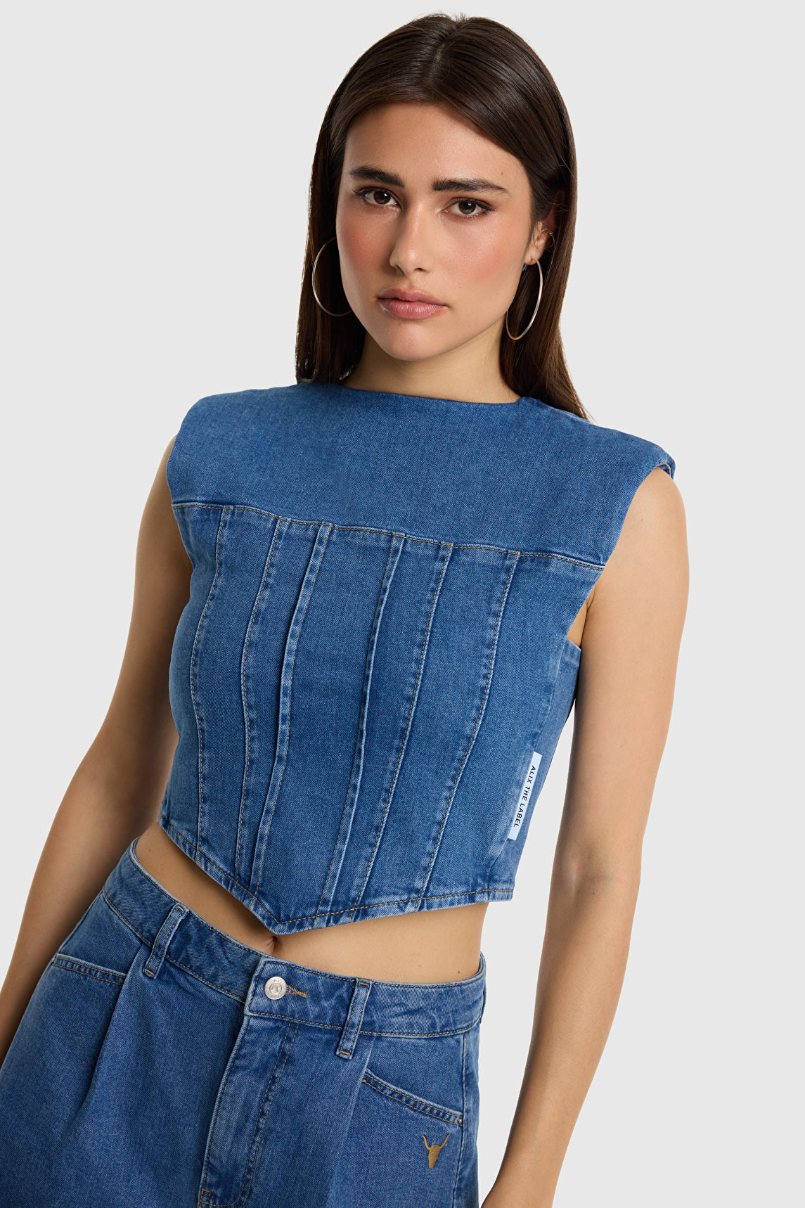 Denim corset top - Alix The Label