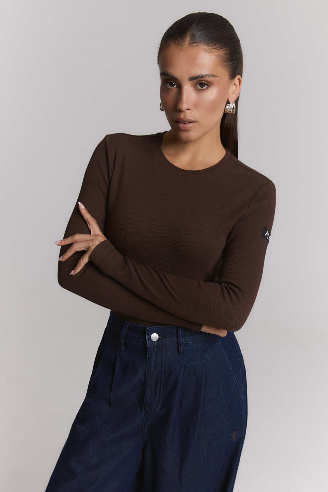 Rib longsleeve t-shirt - Alix The Label