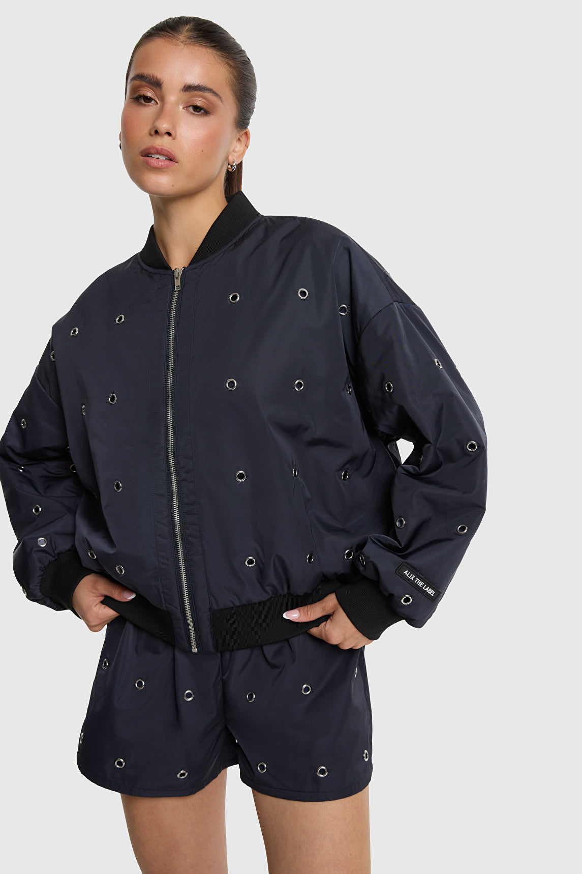 Eyelet bomber - Alix The Label