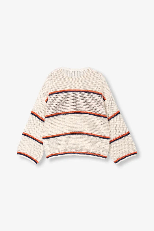 Ajour Pullover soft white - Alix The Label - Truien / Vesten