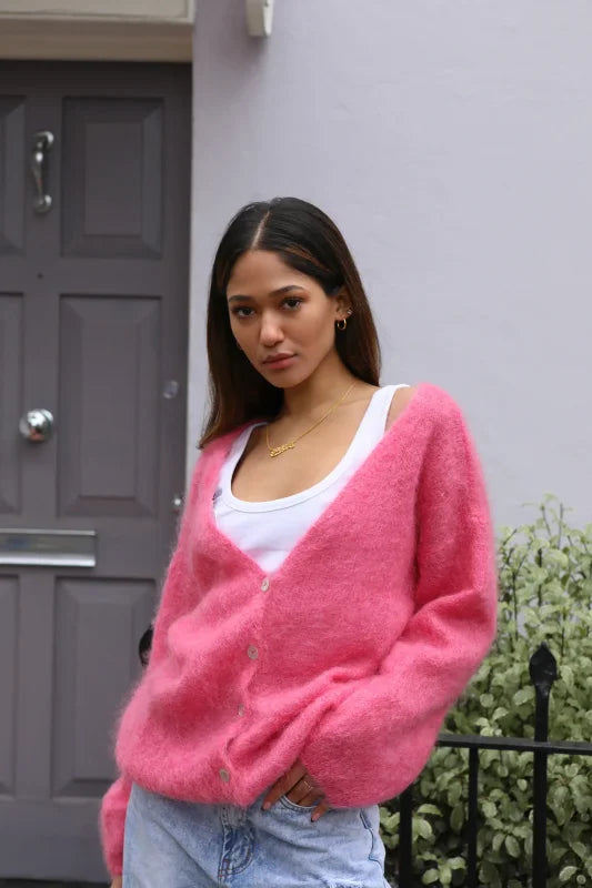 Cornelia LS Cardigan pink - American Dreams - Truien / Vesten