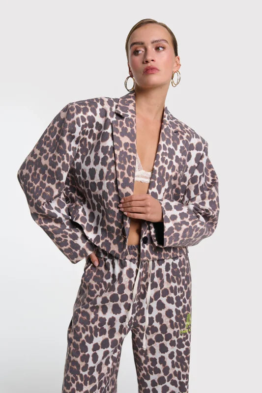 Animal cropped blazer - Alix The Label Blazers / Jasjes