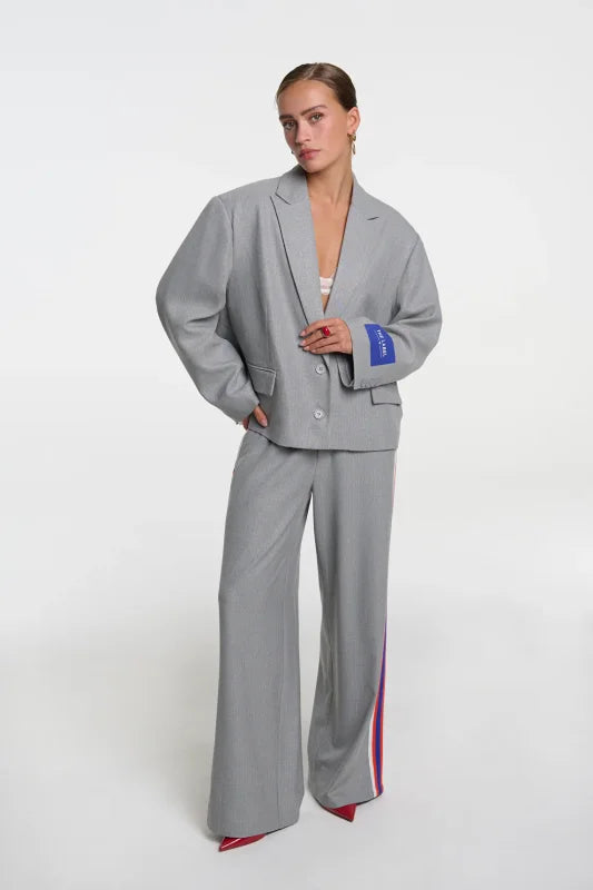 Coated herringbone pants Alix The Label Broeken