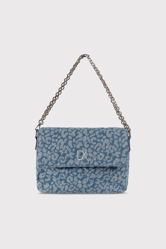 Denim leopard bag - ALIX the label Lichtblauw / One size Accesoires