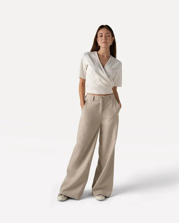 Florine pants beige - Another Label - Broeken