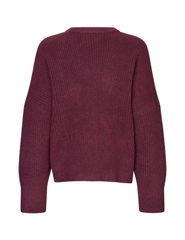 Gillian knit wine melange - Truien / Vesten