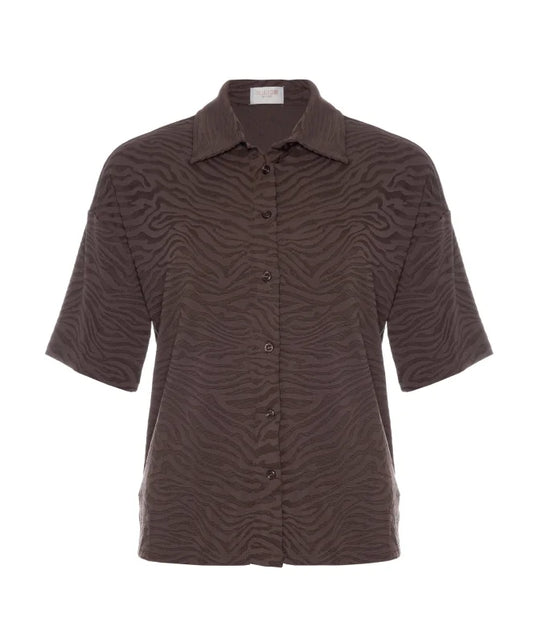 Indy blouse zebra brown - The Lola Club Blouses