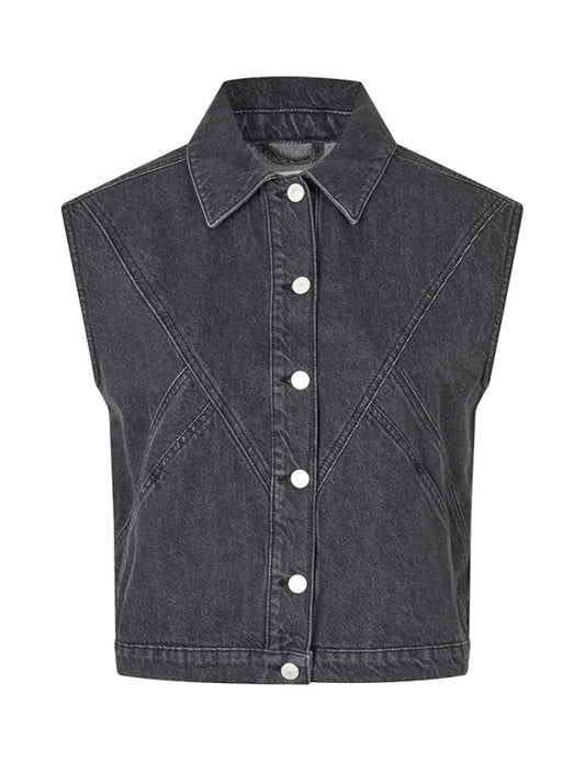 Kastine-M gilet black washed - Gilets