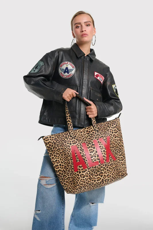Leopard alix shopper - Alix The Label Accesoires