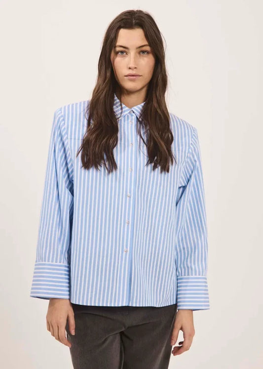 Mari blouse blue stripe - NORR - Blouses
