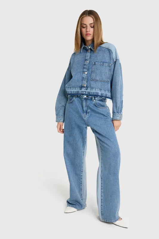 Mix denim pants - Alix The Label Jeans