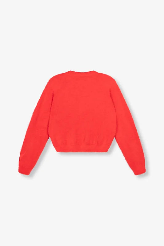 Mohair look pullover red - Alix The Label - Truien / Vesten