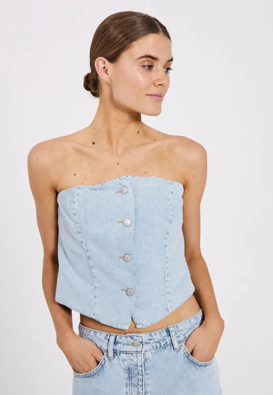 Ninni tube denim top - Tops