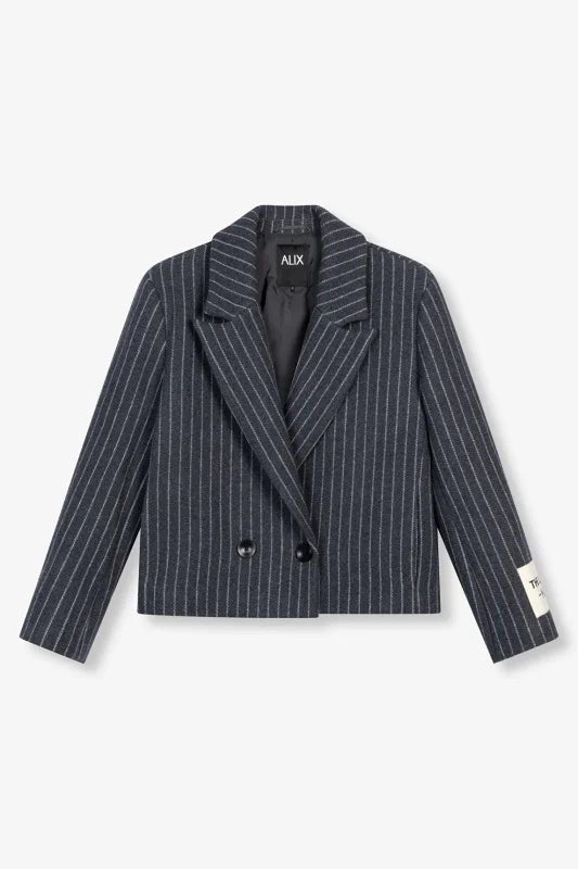 Pinstripe cropped coat - ALIX The Label - Jassen