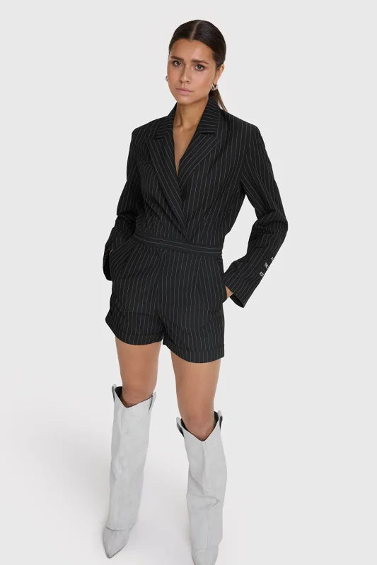 Pinstripe playsuit - Alix The Label - Jumpsuits