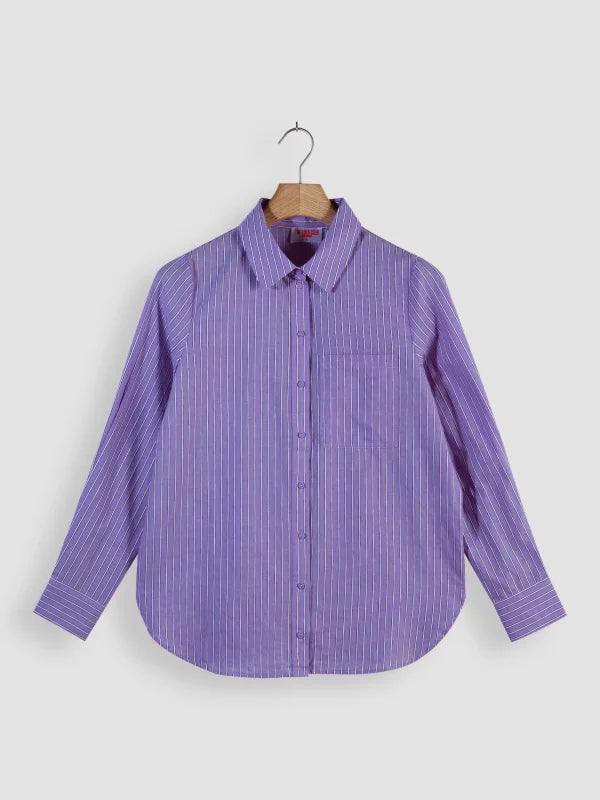 Poppy blouse purple - The Lola Club - Blouses