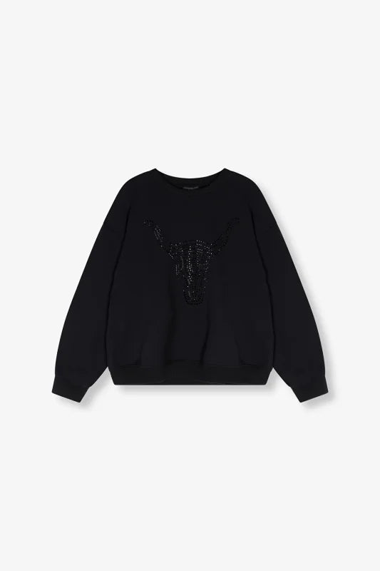 Strass bull sweater - Alix The Label - Truien / Vesten