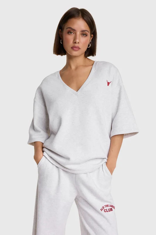 V-neck shortsleeve sweater - Alix The Label Truien / Vesten