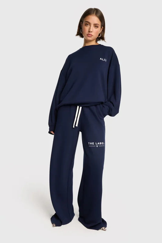Wide leg scuba pants Alix The Label Broeken